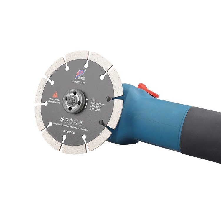 Angle Grinder with Diamond Cutting Blade